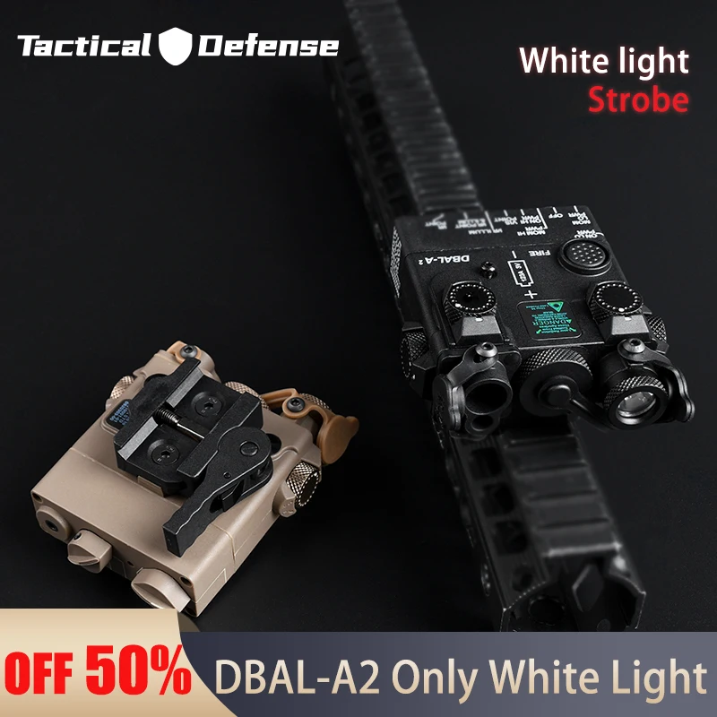 Tactical DBAL-A2 Only White Light Strobe PEQ LED Airsoft Weapon Lamp No Laser No IR CQBL Hunting Rifle LA-5C NGAL Hunting Access