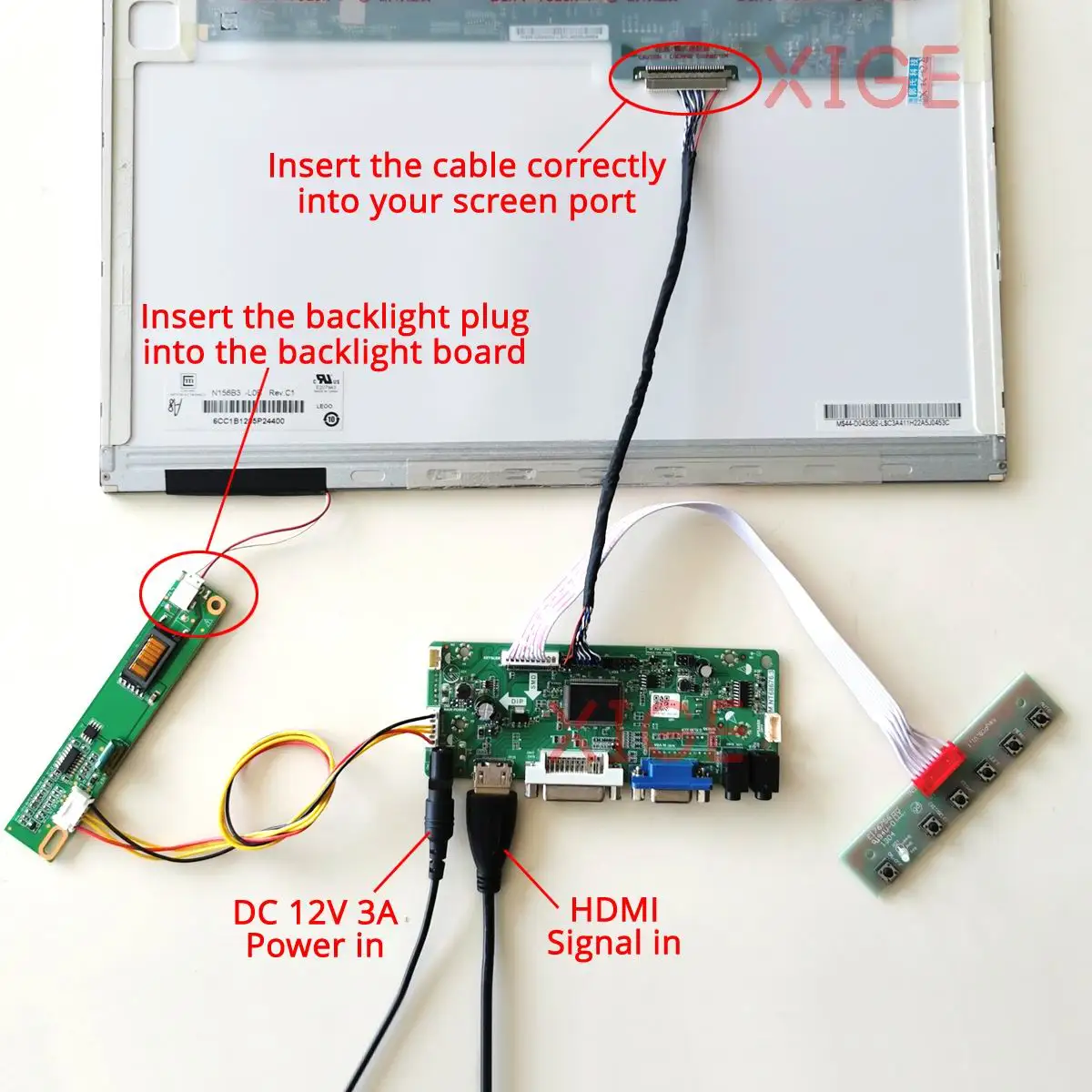 لوحة تحكم بالشاشة Fit LTN154AT07 LTN154AT01 LTN154AT10 LTN154AT09 VGA DVI HDMI 30Pin LVDS 1-CCFL 1280x800 1280*800 Kit DIY