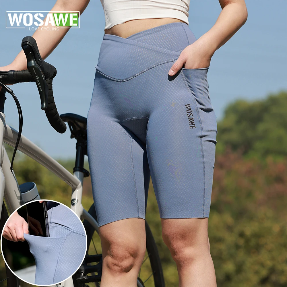 

WOSAWE женские велосипедные шорты летние велосипедные колготки с губчатой подушечкой дышащие эластичные светоотражающие шорты женские велосипедные шорты с высокой талией