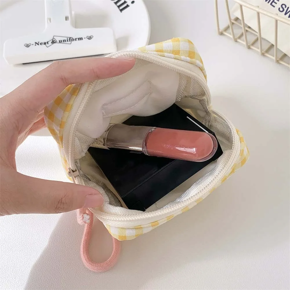 Makeup Brush Storage Bow Cosmetic Bag Wash Pouch Large Capacity Bow Makeup Bag Handbag Bowknot Cloth Coin Purse Girls/Women