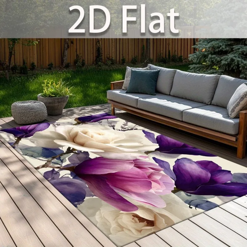 Daisy Carpet Living Room Large Rug Vintage Blue Wood Texture Bedroom Decor Floral Area Rugs Sofa Floor Mat Rustic New