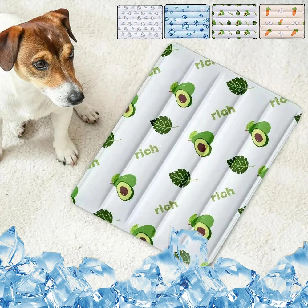 

Summer Pet Cooling Pad Ice Crystal Gel Cool Down Cats/Dogs Pet Grasp Pads Waterproof Wear Resistant Охлаждающий Коврик Для Собак
