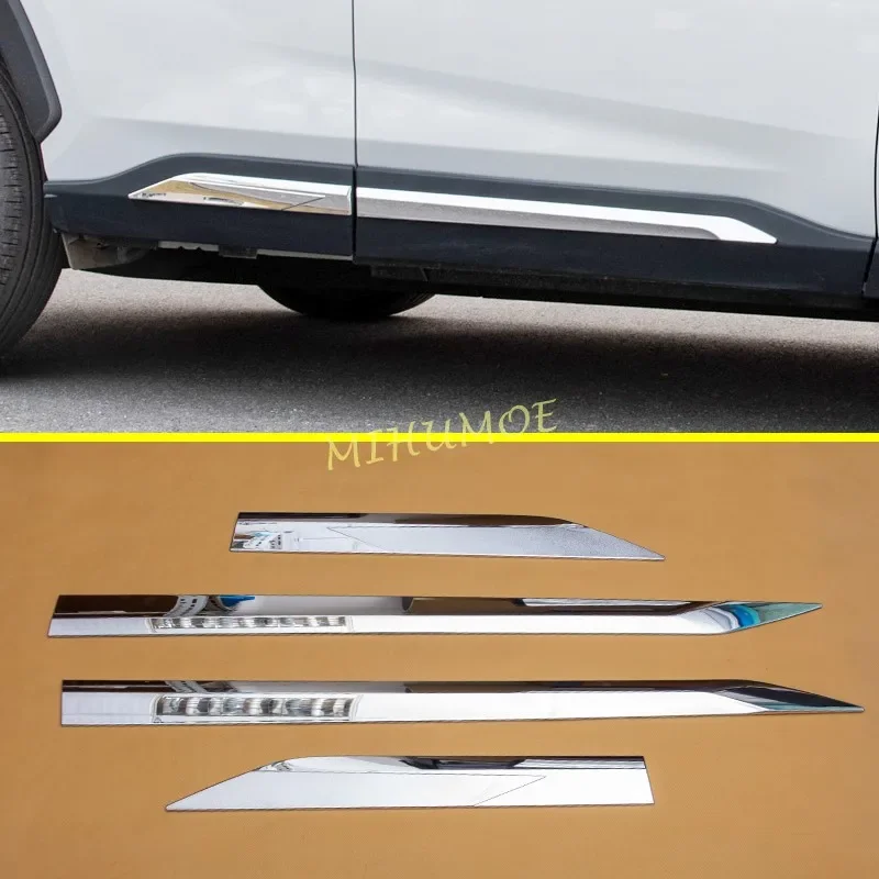 

For 2019-2024 Toyota RAV4 Suzuki Across Chrome Door Body Side Skirts Molding Strips ABS Exterior Accessories