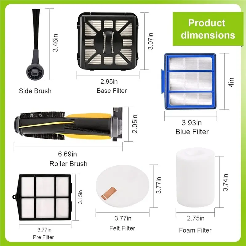 YCOC-Kit de substituição de escova principal, capa e filtro para Shark IQ R101AE RV1001AE AV912S RV913S AV1010AE RV1000 AV970 AV1002AE