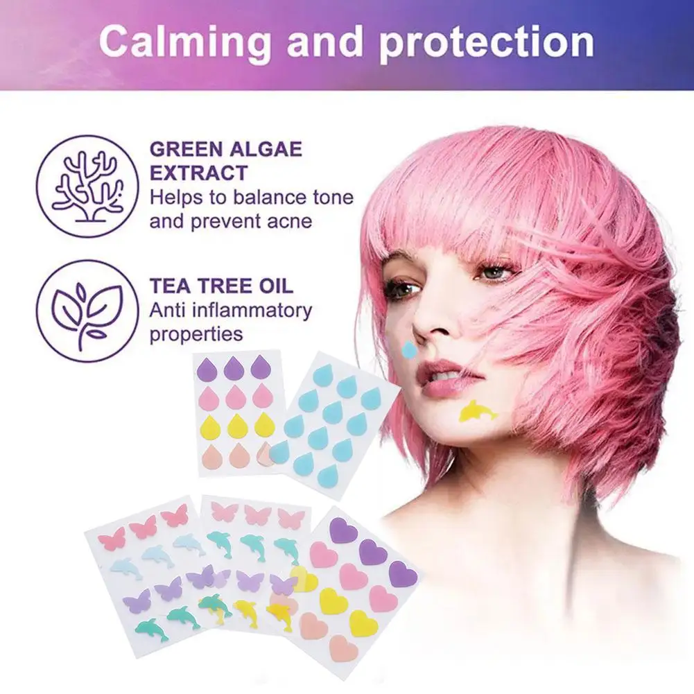 Butterfly Star Acne Pimple Patches Colorful Breathable Tool Secretions Anti Removal Makeup Infection Absorb Acne Concealer E3E4