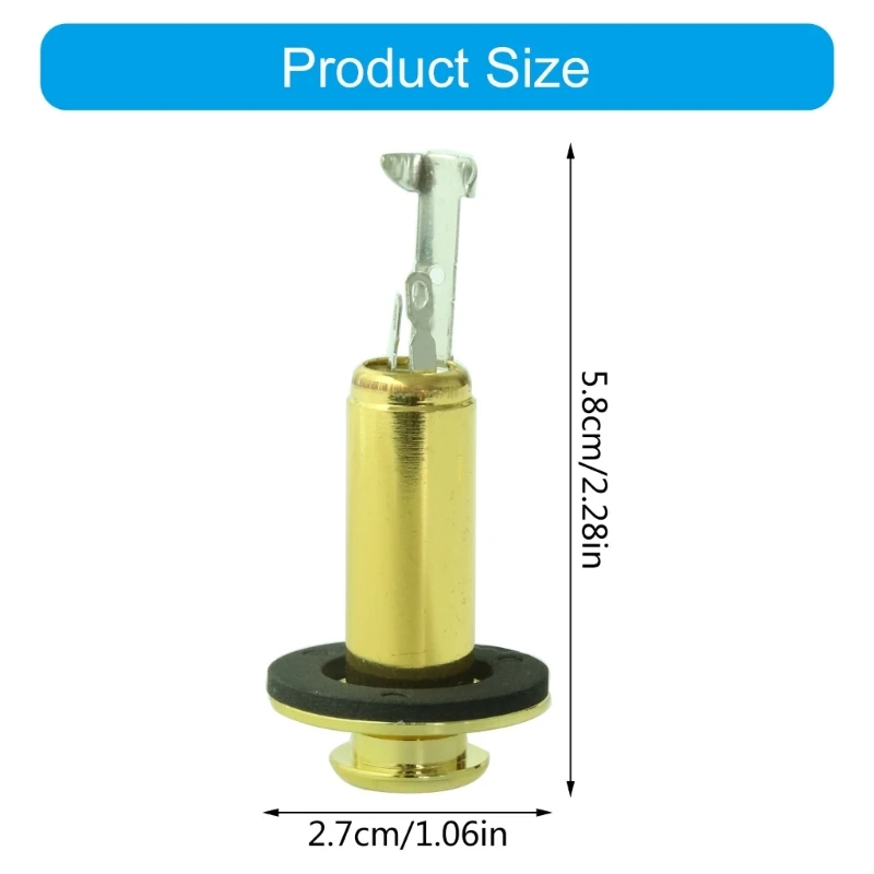 2ชิ้นกีต้าร์โมโนEndpinซ็อกเก็ตเสียบ6.35มิลลิเมตรสายกีตาร์ปุ่มเสียบซ็อกเก็ต