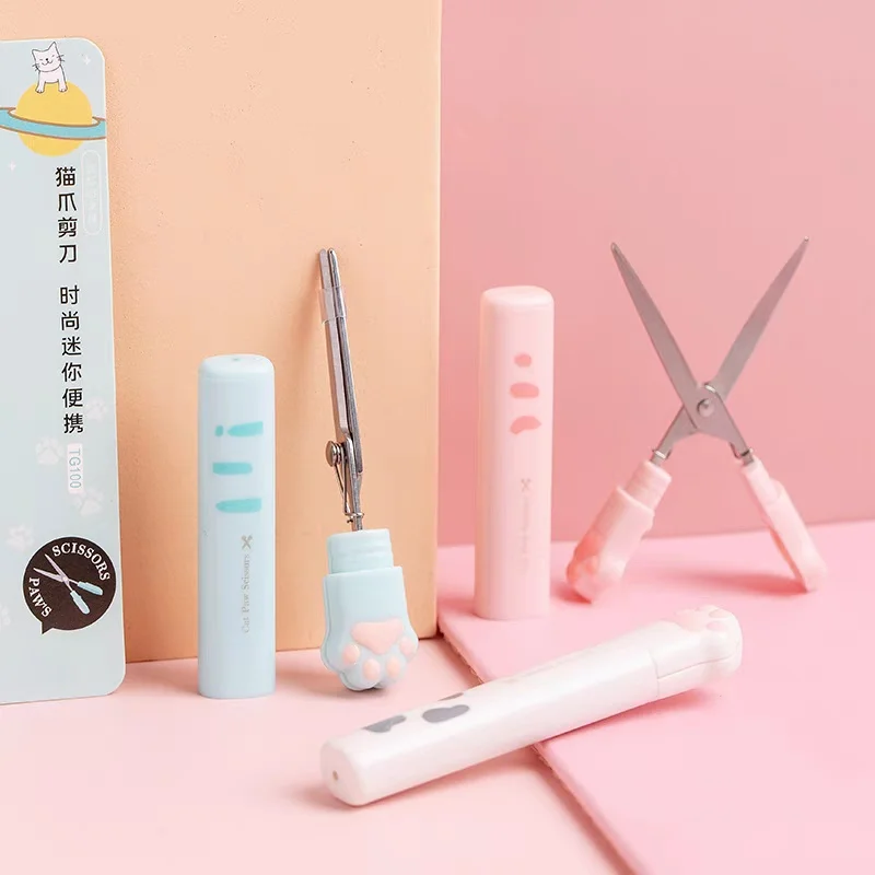 Kawaii القط مخلب مقص المحمولة القرطاسية الحرفية السلامة الة قطع الورق سكرابوكينغ مقص صغير اللوازم المكتبية المدرسية هدية #3
