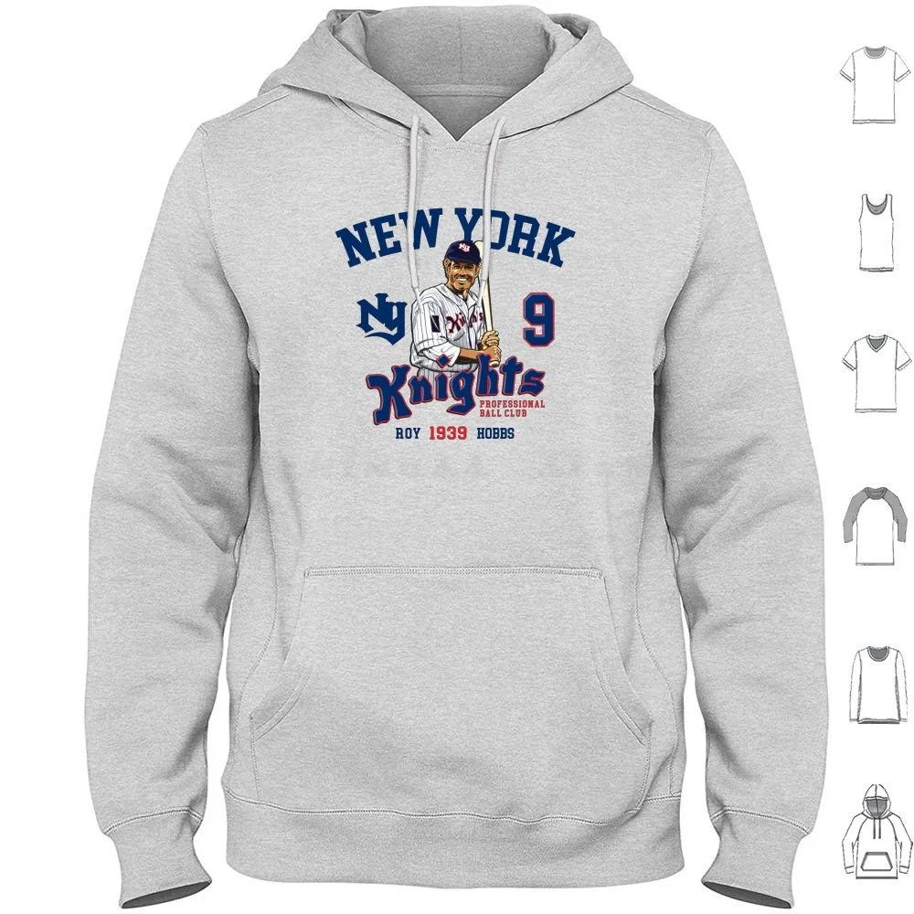 Roy Hobbs New York Knights Baseball Club Hoodie cotton Long Sleeve Baseball Natural Movie Wonderboy Classic Vintage