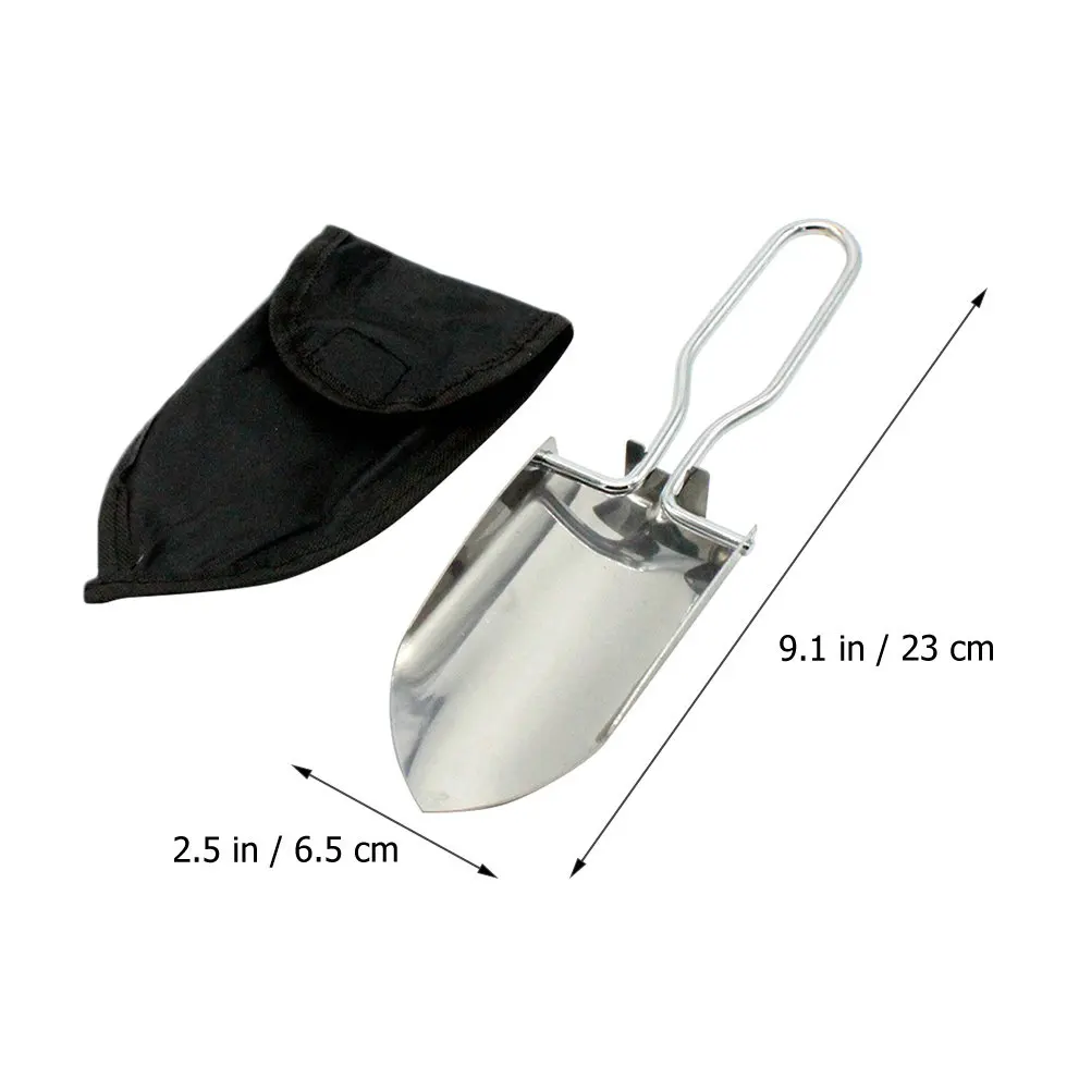 Stainless Steel Folding Garden Shovel Professional Portable Lightweight Design for Outdoor Gardening Camping Park Use with