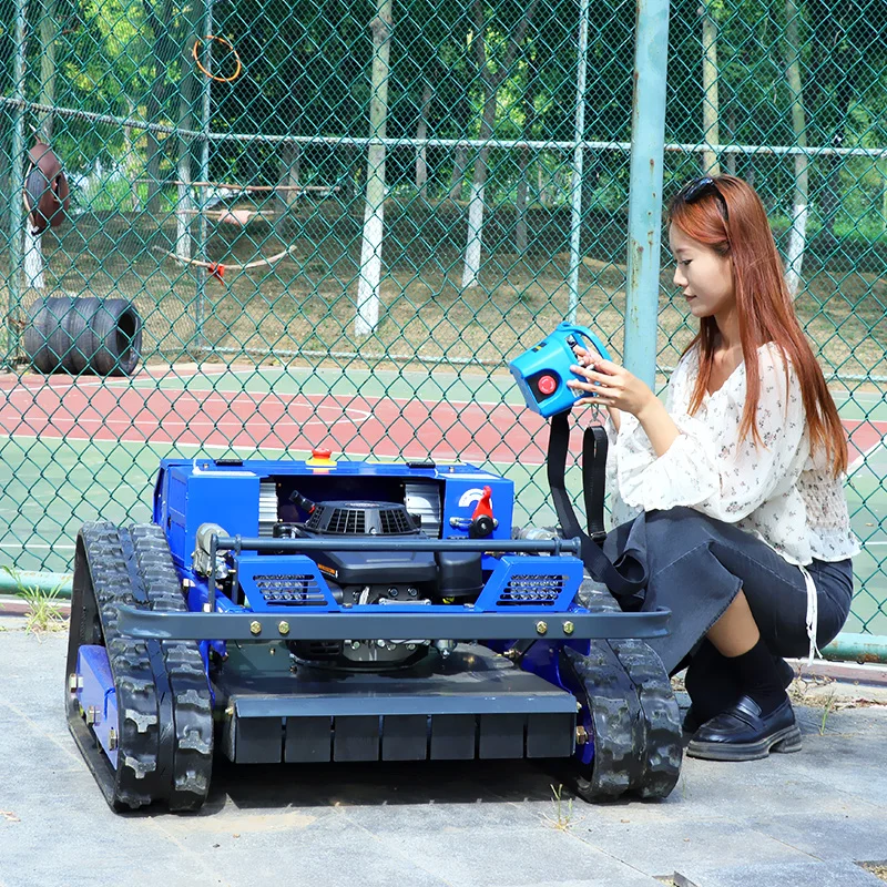 Customized CE EPA small tracked Zero Turn remote control lawn mower for all terrain remote control lifting LONCIN 224CC