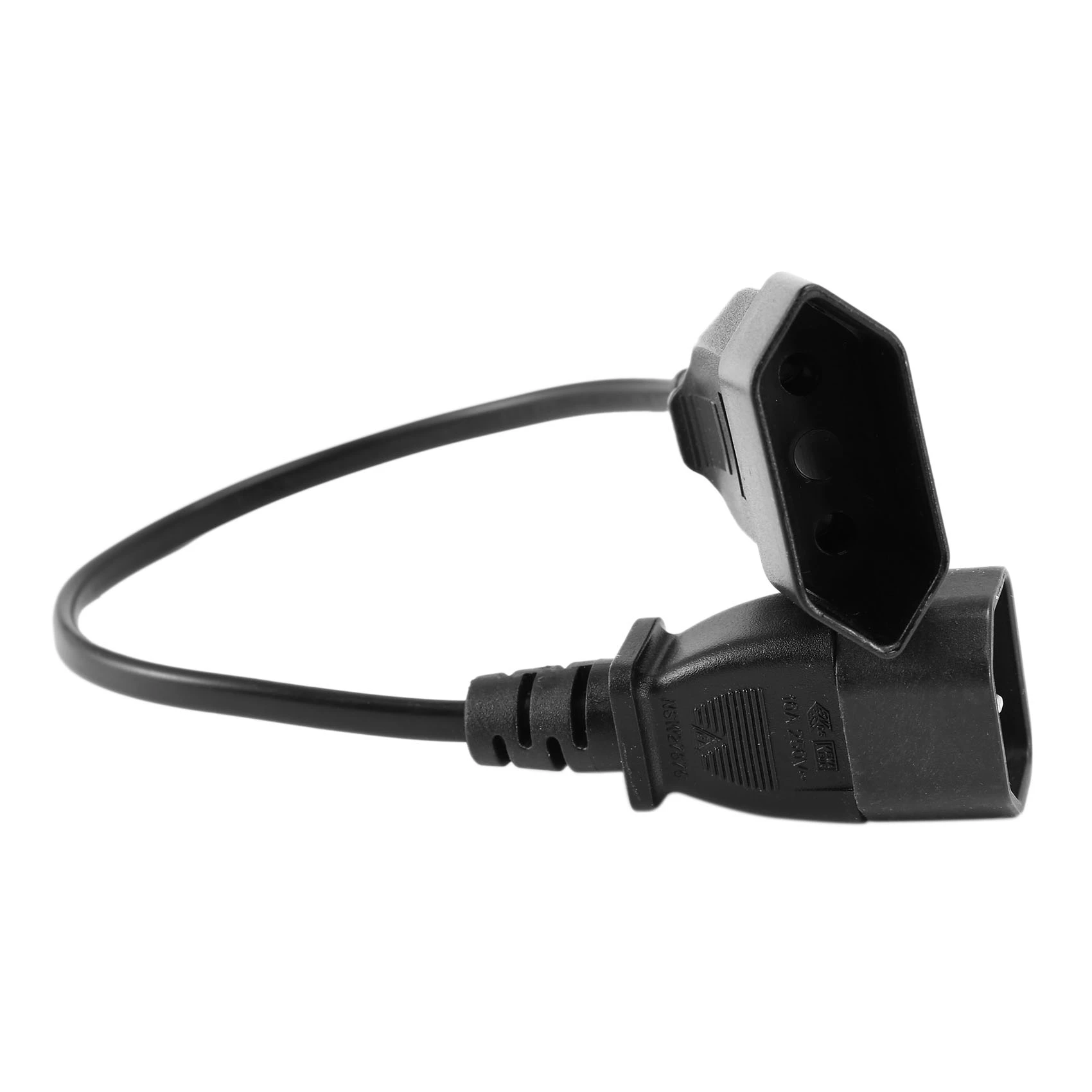 Power Adapter Cord , IEC 320 C14 Male Plug to European CEE 7/16 2Pin Female Power Cable for UPS PDU