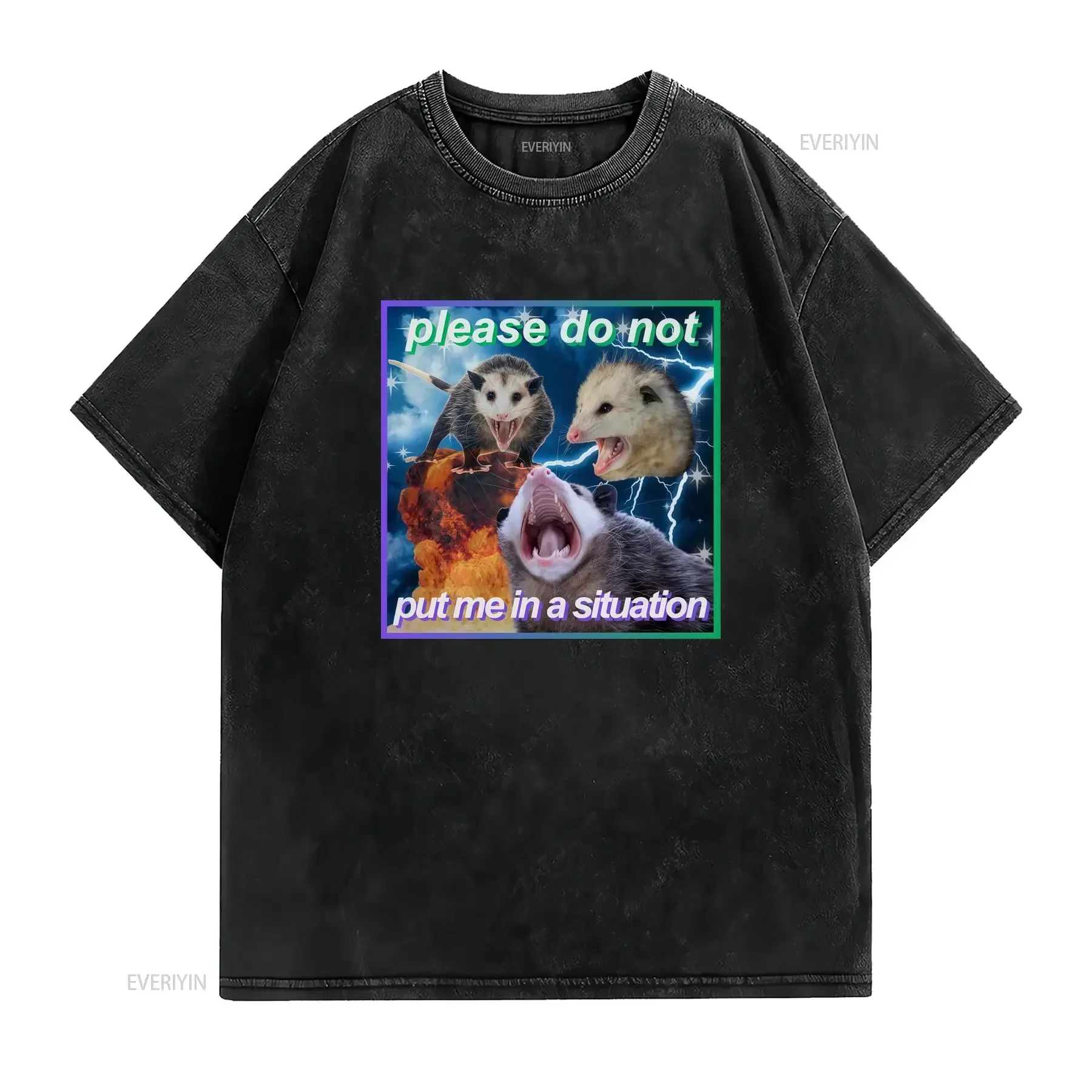 Opossum Do Not Put Me In A Situation Unhinged Meme T Shirt Funny Gen Z Possum 90s Retro Weird Grunge Cringey Dark Humor fashion