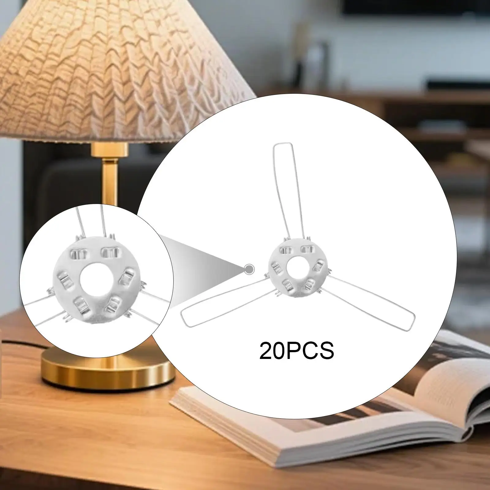 

20x Lampshade Spring Clips Mounting Clamp Fixing Spring Clip Light Fixtures for Bedroom Pendant Lamps Chandeliers Ceiling Light