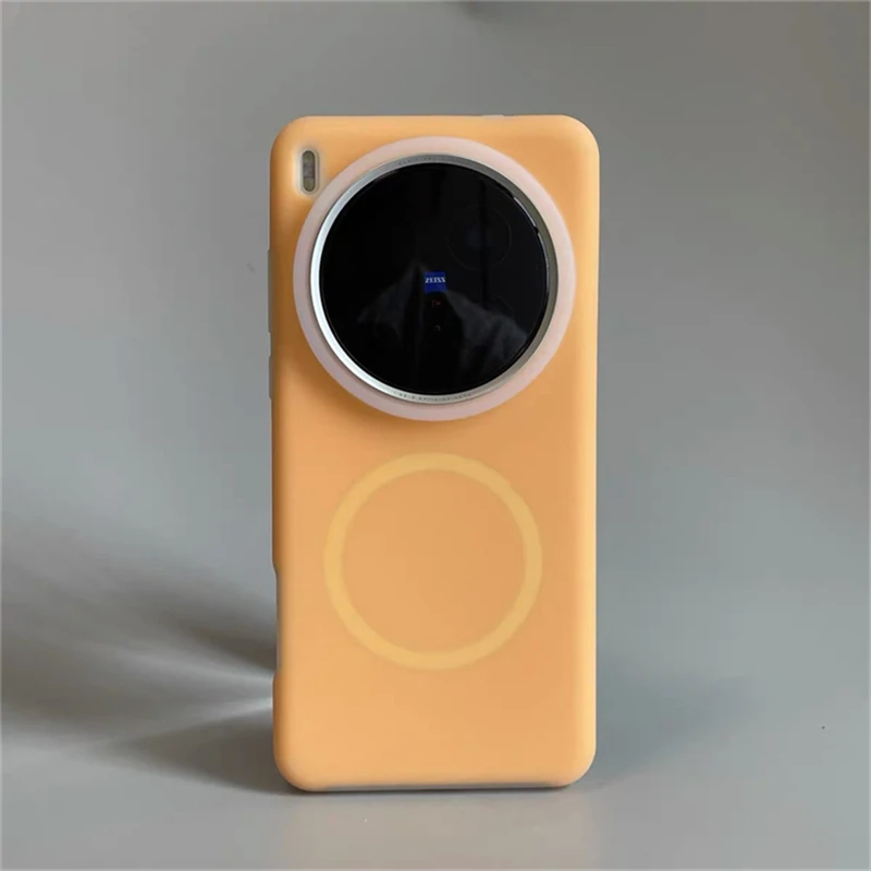 

Magnetic Liquid Silicone Case For Vivo X200 Pro Mini Ultra X100 S Pro Soft Flocking Back Cover Shockproof Phone Accessories