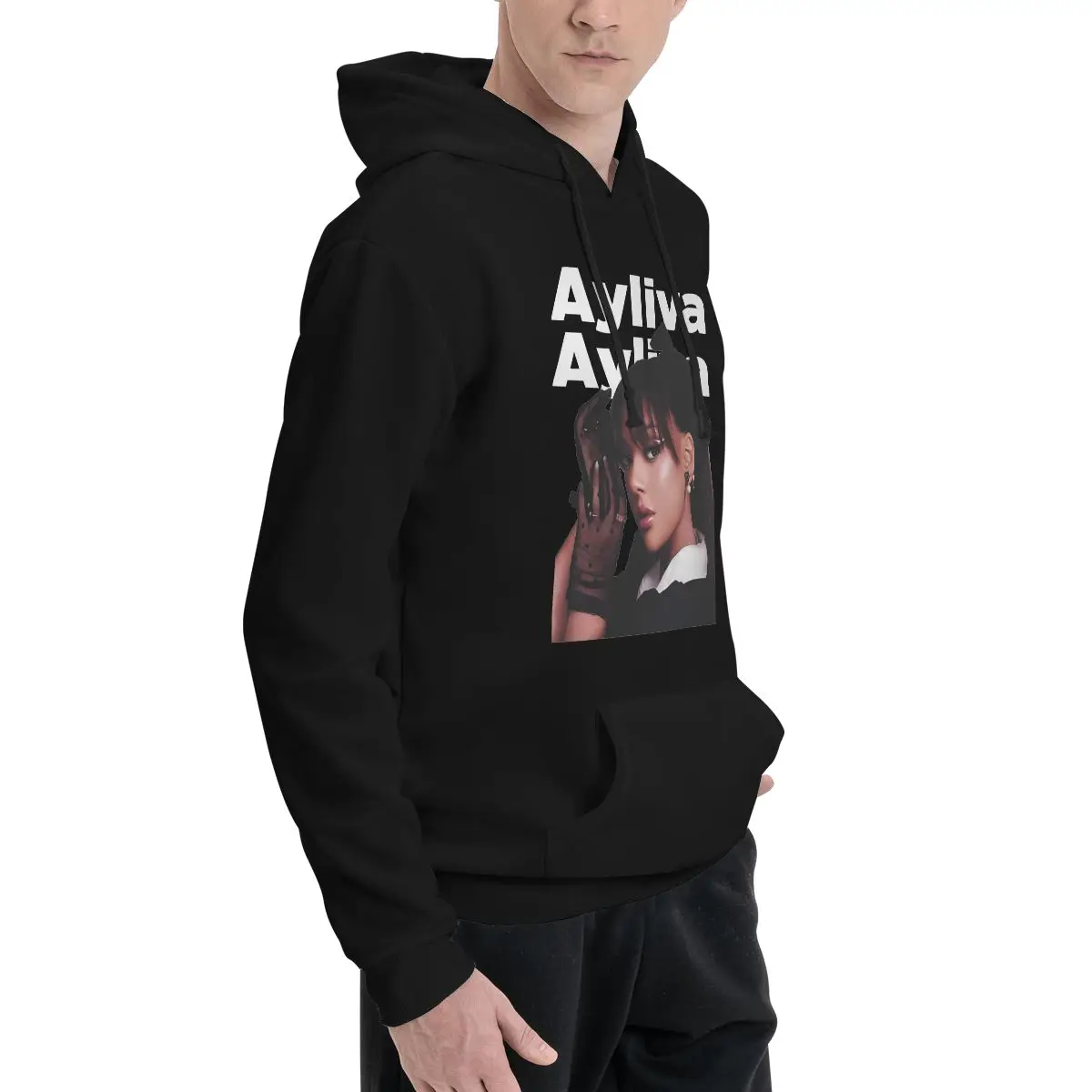 Ayliva Loose Hoodies Male singer Outerwear Hoodie Winter y2k Cool Custom Hooded Sweatshirts Plus Size 2XL