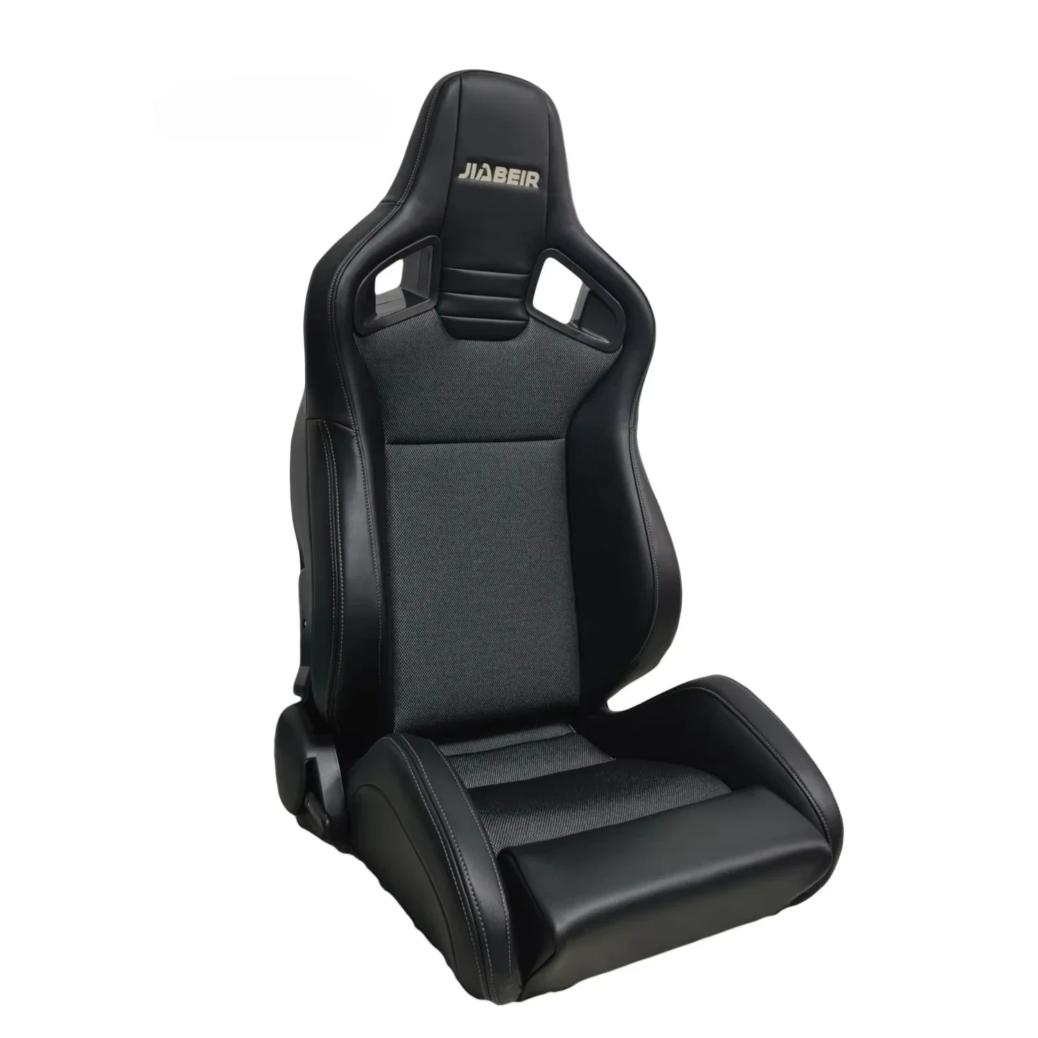 

1039 Recline Universal Black Leather with Double Sliders Sport Bucket Racing Car Seat