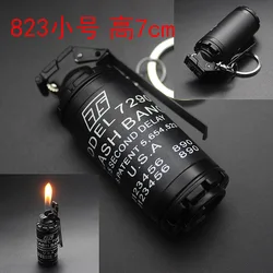 Creative Military Small Model Smoke Bomb Lighter Small Grenade Grinding Wheel Open Flame Cigarette Lighter Cigarette Accessories