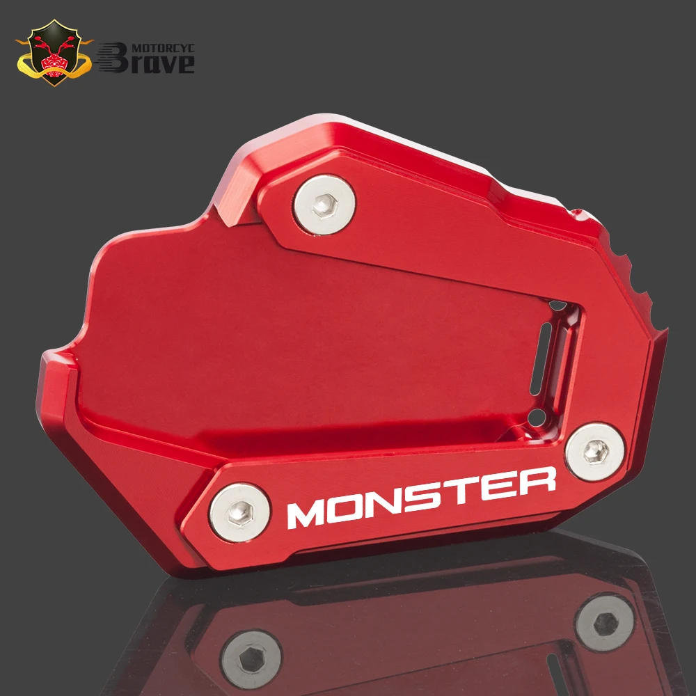 New Style For Ducati Monster 937 2021 2022 Motorcycle Aluminum CNC Kickstand Extension Plate Side Stand Monster937