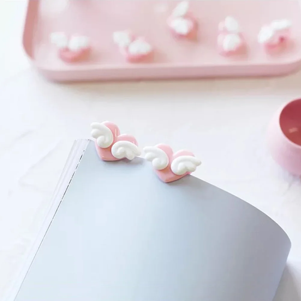 คลิปหนีบกระดาษรูปหัวใจ 6 ชิ้น สีสันสดใส สำหรับเอกสาร แฟ้ม สำนักงาน อุปกรณ์การเรียน