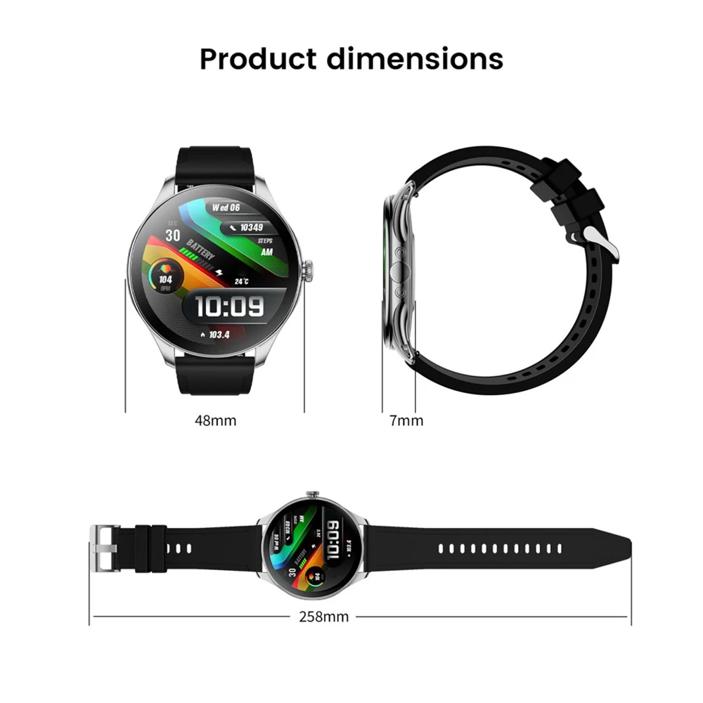 جديد في الهواء الطلق سوار AMOLED شاشة بلوتوث دعوة Smartwatch النساء مراقبة الصحة الموسيقى الرياضة الساعات الذكية سيدة مقاوم للماء