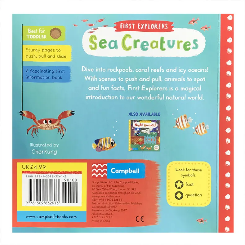 Original English First Explorers Sea Creatures Agency Operation Book Board Children's Popular Science Toddler Toy