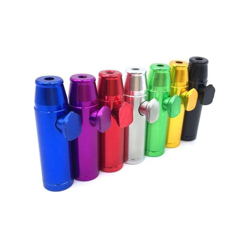 Mini High Quality Aluminum Snuff Bottle 53mm Bullet Shape Portable Fashion Design Metal tobacco pipe Men Smoking Accessory