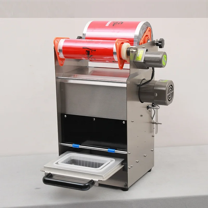 DF250T Desktop Semi Automatic Electric Tray Sealing Machine for Rice Dish Cooked Foods Takeouts with CE Plastic Tray Machine