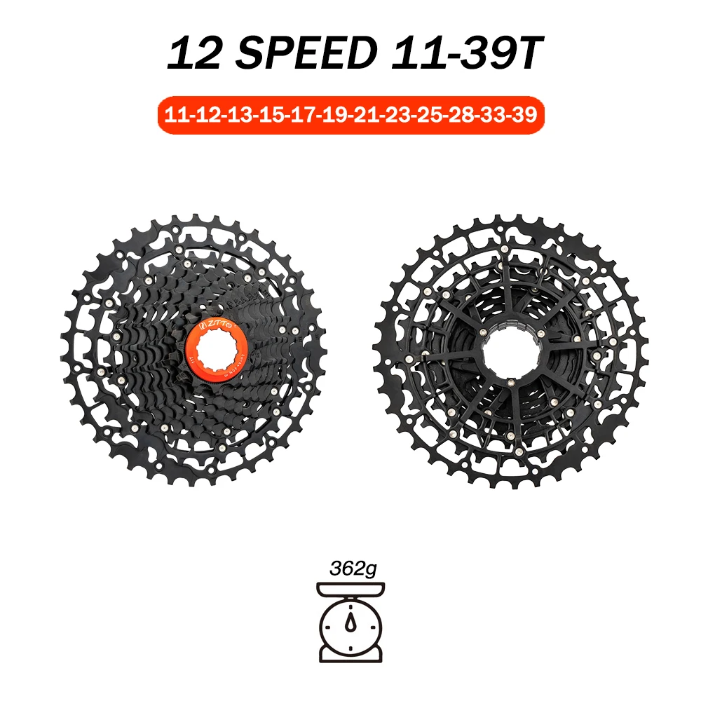 ZTTO Bicycle 12 Speed Cassette All Steel SL 12s HG Freewheel