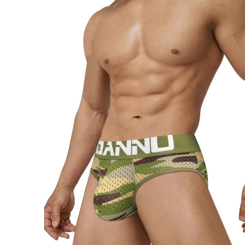 CMENIN Sexy Camouflage Men\'s Briefs Cotton Men Underwear Breathable Mesh Mens Underpants Gays Hip Pad Bikini Man Panties