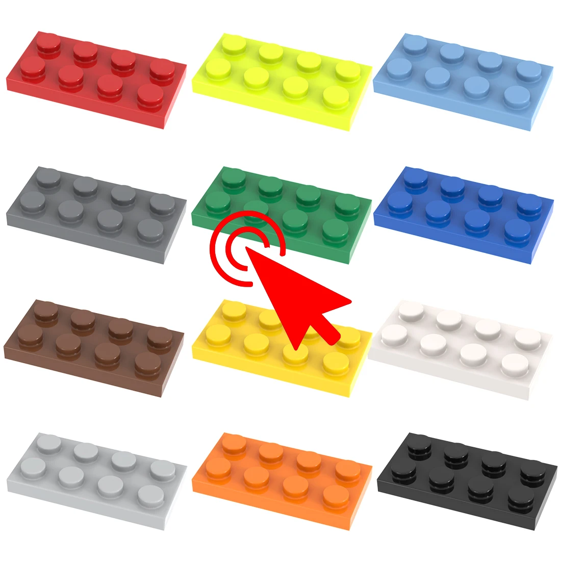 [Funbrick] 50&100&200 Stück Platte 2x4 3020 Kompatibel mit Bekannter Marke Bausteine Klassische Bausteine Spielzeug MOC DIY – Detail 9