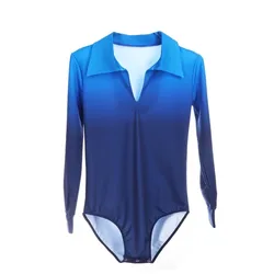 Nasinaya Boys Man Figure Skating Performance Clothing Customized Competition Ice Skating Leotard Kids Blue Gradient