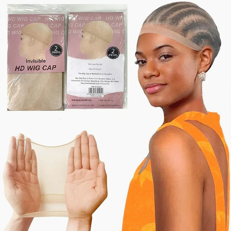 

100pcs/set Hair Nets HD Wig Caps for Making Wigs High Definition Transparent Lace Wig Hairnet High Elastic Invisible Mesh Cap