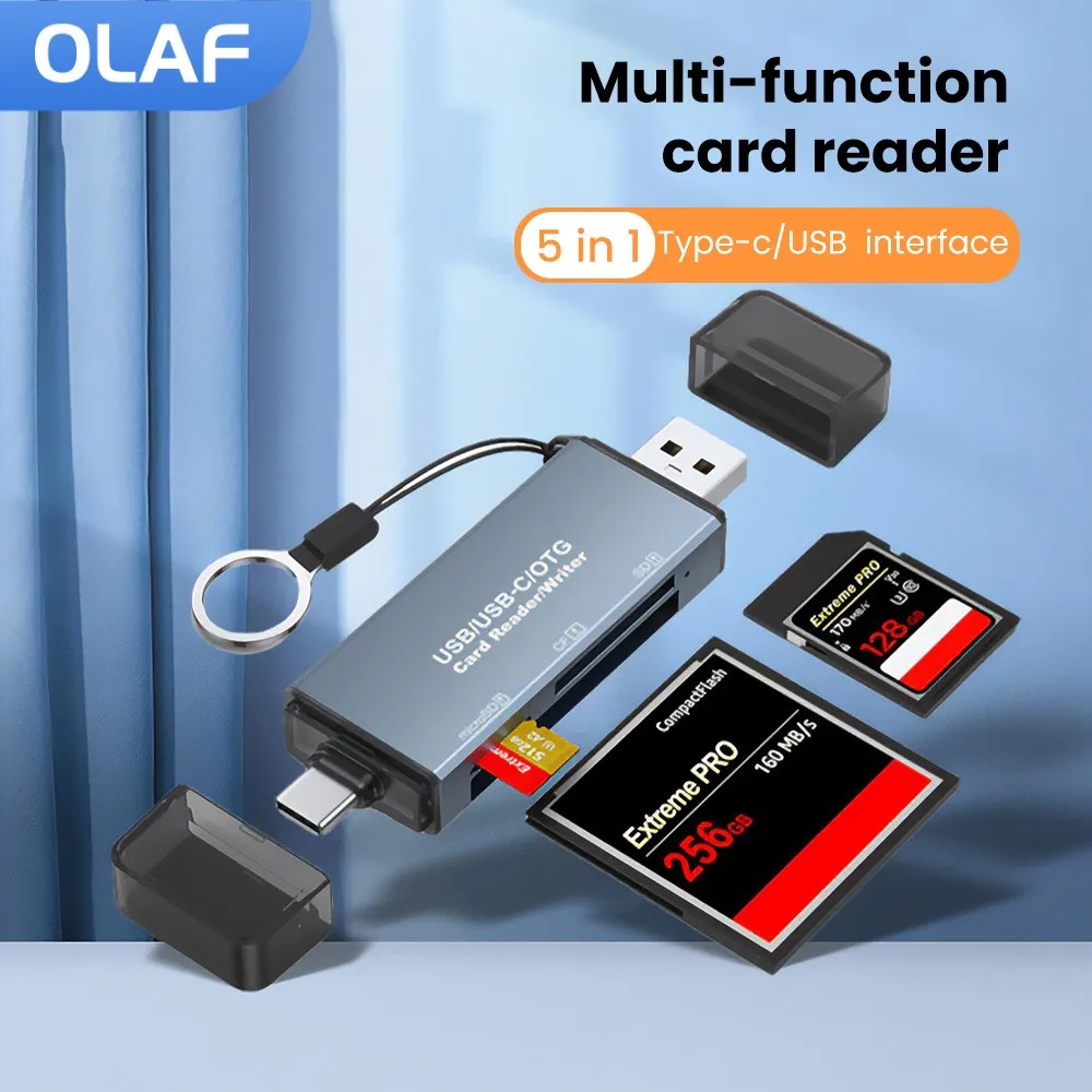 Type C SD TF Card Reader 5 in 1 High Speed USB 3.0 Micro SD TF Smart Memory CardReader Adapter For PC Mobile Phone Accessories