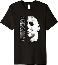 Michael Myers T Shirt Men Fashion T-shirt Cotton Tshirt Kids Hip Hop Tops Tees Vintage Tshirt Boy Tees Halloween Tshirt Unisex