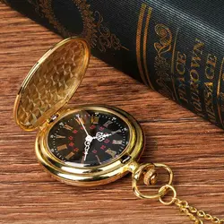 Reloj de bolsillo redondo con collar Vintage, reloj mecánico Fob