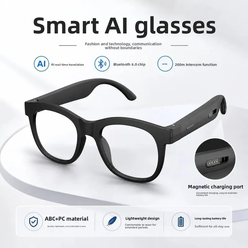 Furui MingSG60Smart GlassesAITranslation Intercom Version200Mi Intercom Magnetic Charging