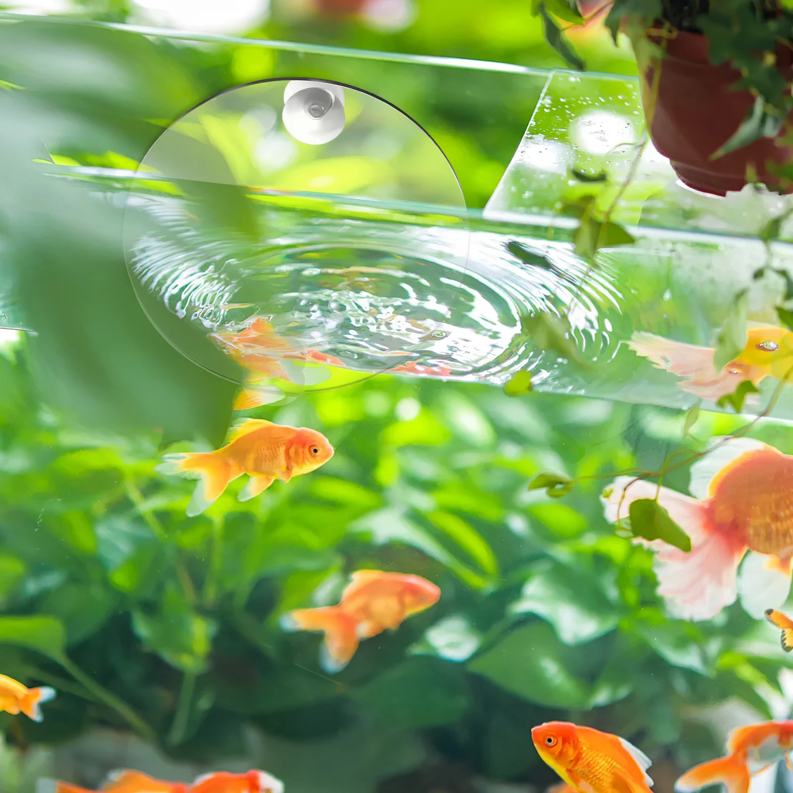 

Fish Tank Mirror For Betta Fish Acrylic Suction Cup Decorative Training Tool Small Compact Design Fresh Salt Water Safe