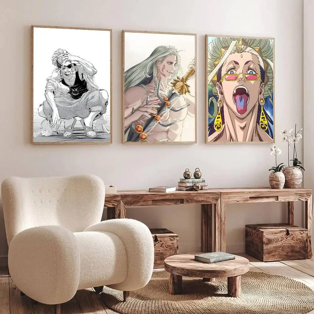 Anime R-Record of Ragnarok Shaka B-Buddha Manga Poster Self Adhesive Waterproof Ideal For Living Room Bedroom Bar Decoration