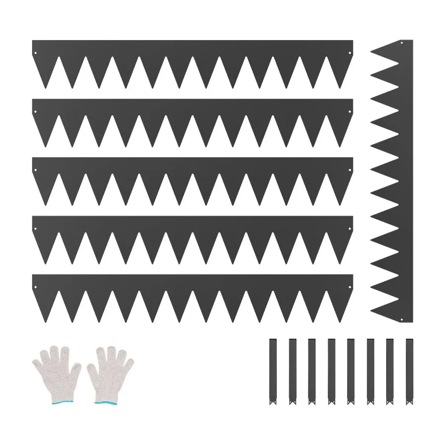 

Steel Landscape Edging 6 Packs 40 x 6in RustResistant Garden Edging Border Black