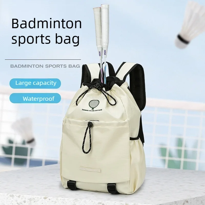 Badminton-Sporttasche mit großer Kapazität, Outdoor-Yogamatte, Fitnesstasche, multifunktionaler Rucksack mit Kordelzug für Reisen