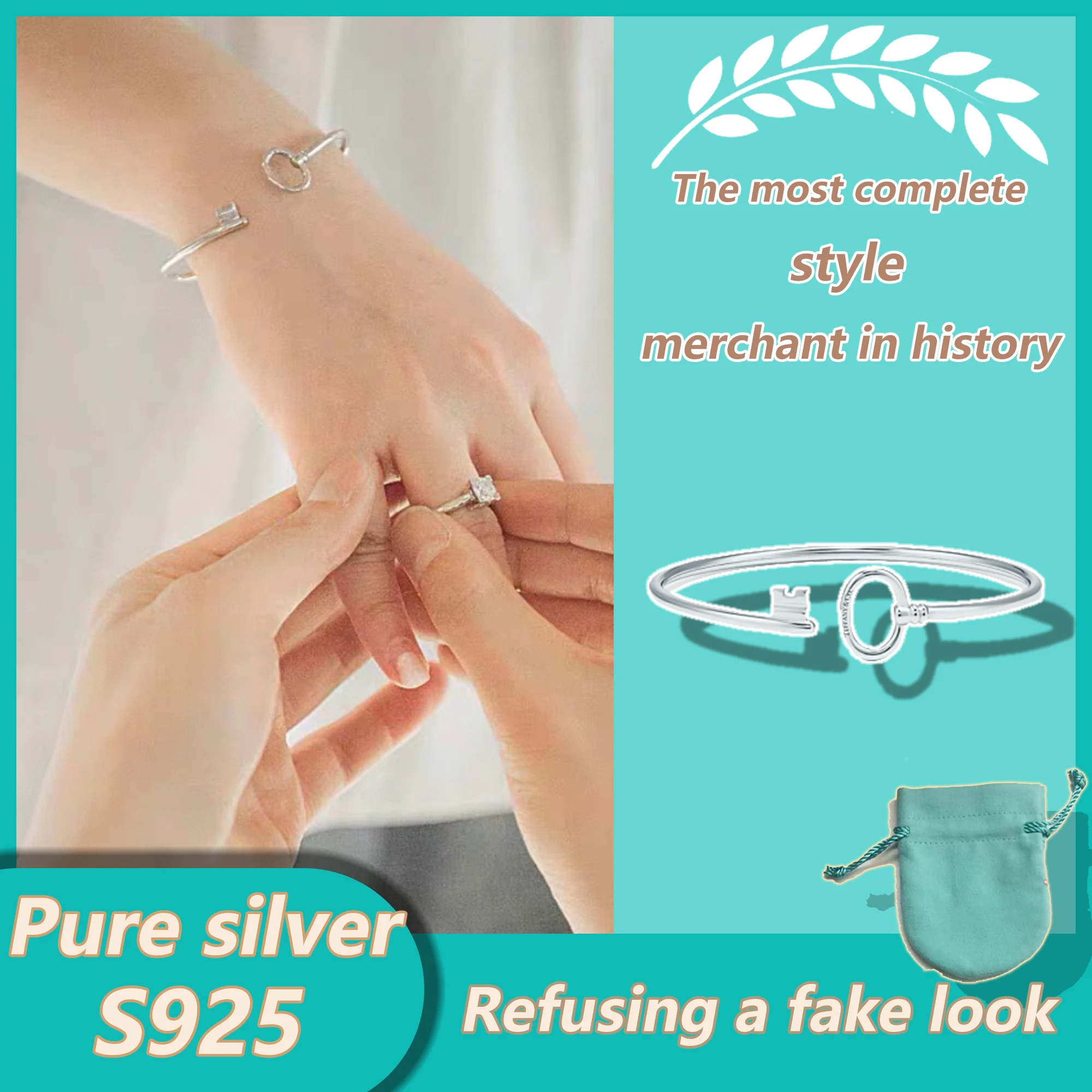 

Design a smooth key coil bracelet made of pure silver S925, with exquisite and luxurious temperament. Keys series bracelet
