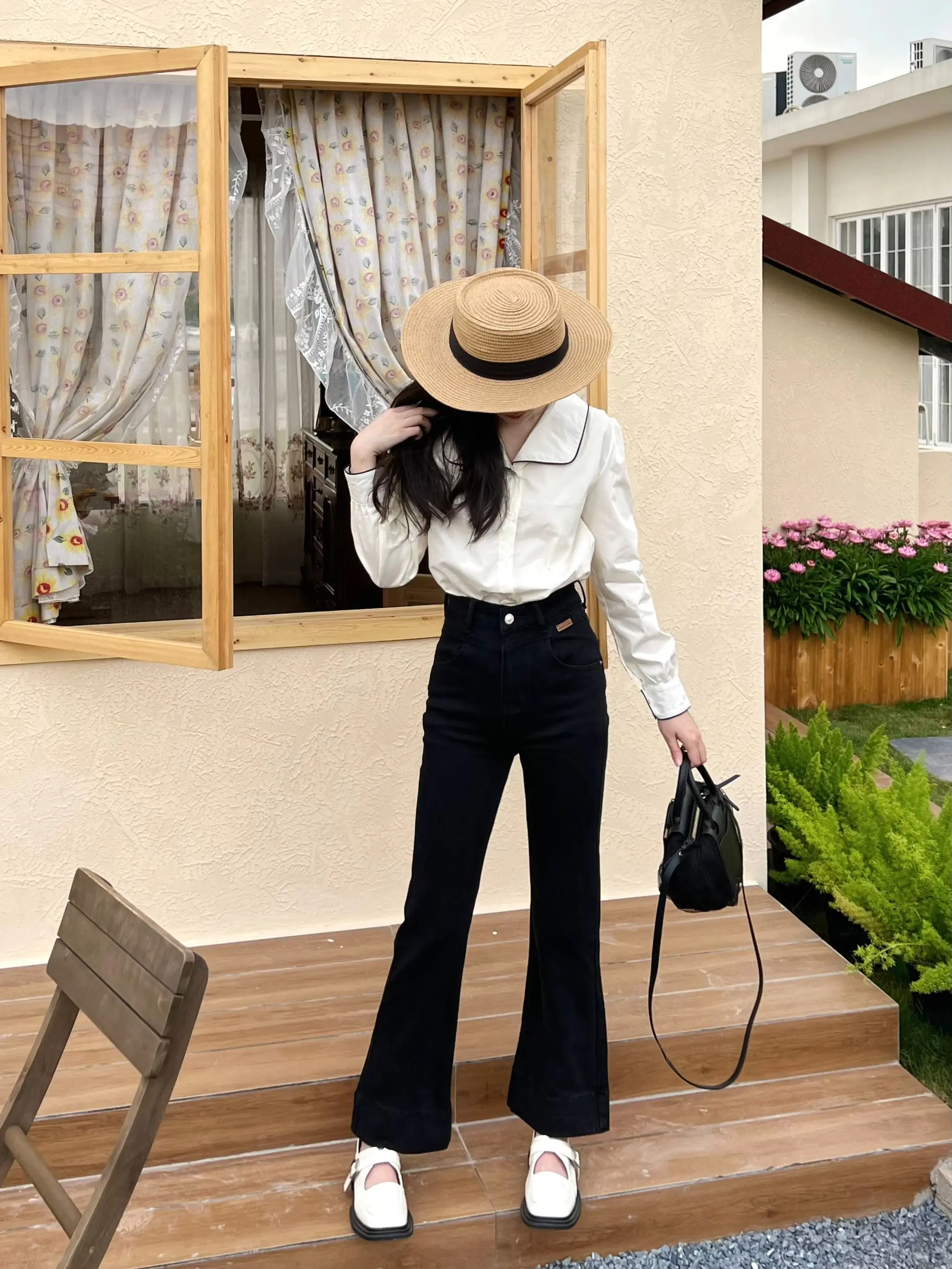 

Облегающие джинсы-колокольчики с высокой талией, женские весенние эластичные хлопковые джинсовые повседневные джинсы с застежкой-молнией Bla