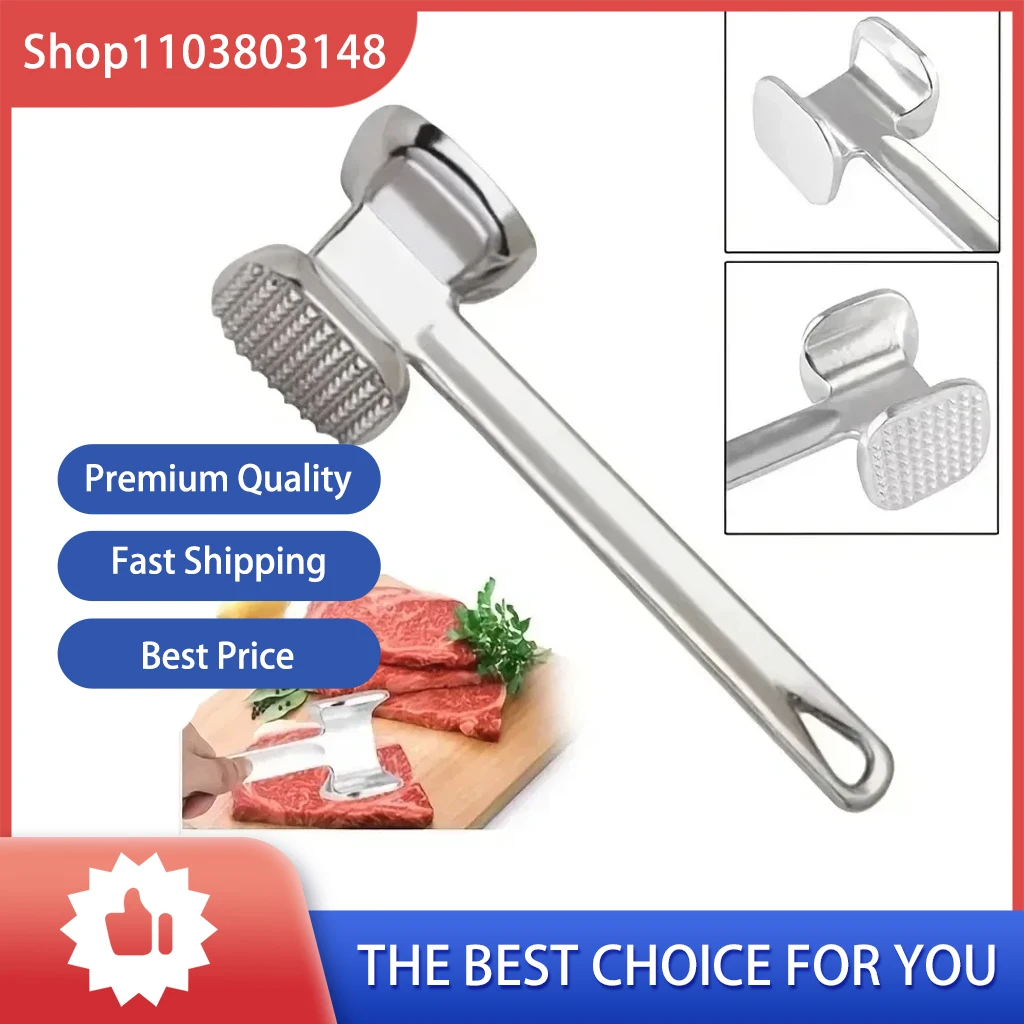 1Pc Double-Sided Meat Tenderizer Hammer - Multi-Use Kitchen Tool for Pounding and Tenderizing Meat