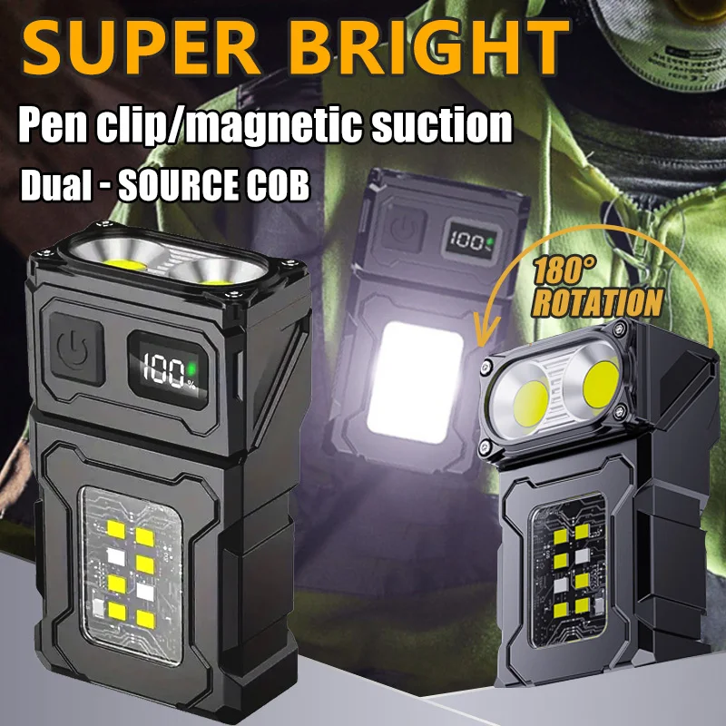 

Ultra Bright Flashlight Outdoor Portable Flashlight 8 Mode Type-C Charging Multifunctional Torch for Night Work Hiking emergency