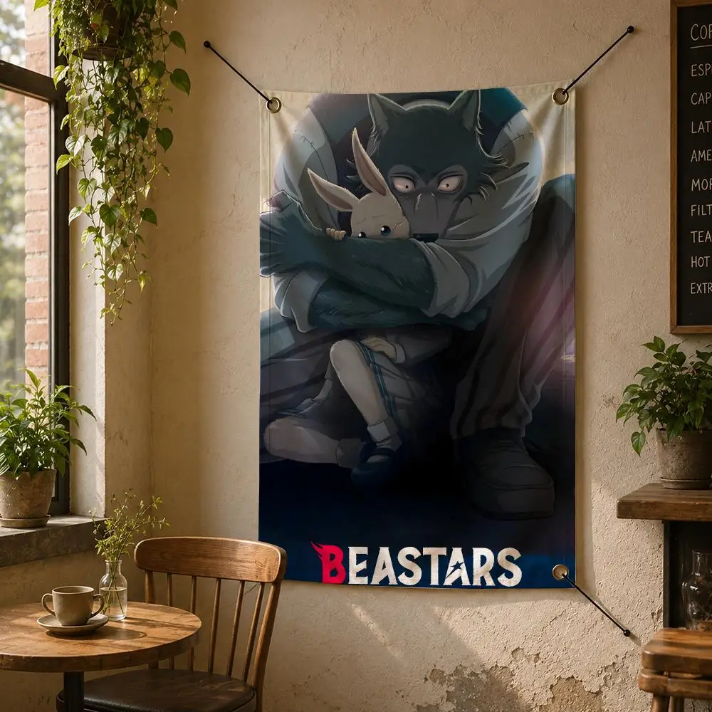 Anime B-Beastars Flags Flag Banner Wall Hanging for Bedroom Dorm Room Home Bar Party Indoor Outdoor Wall Decor