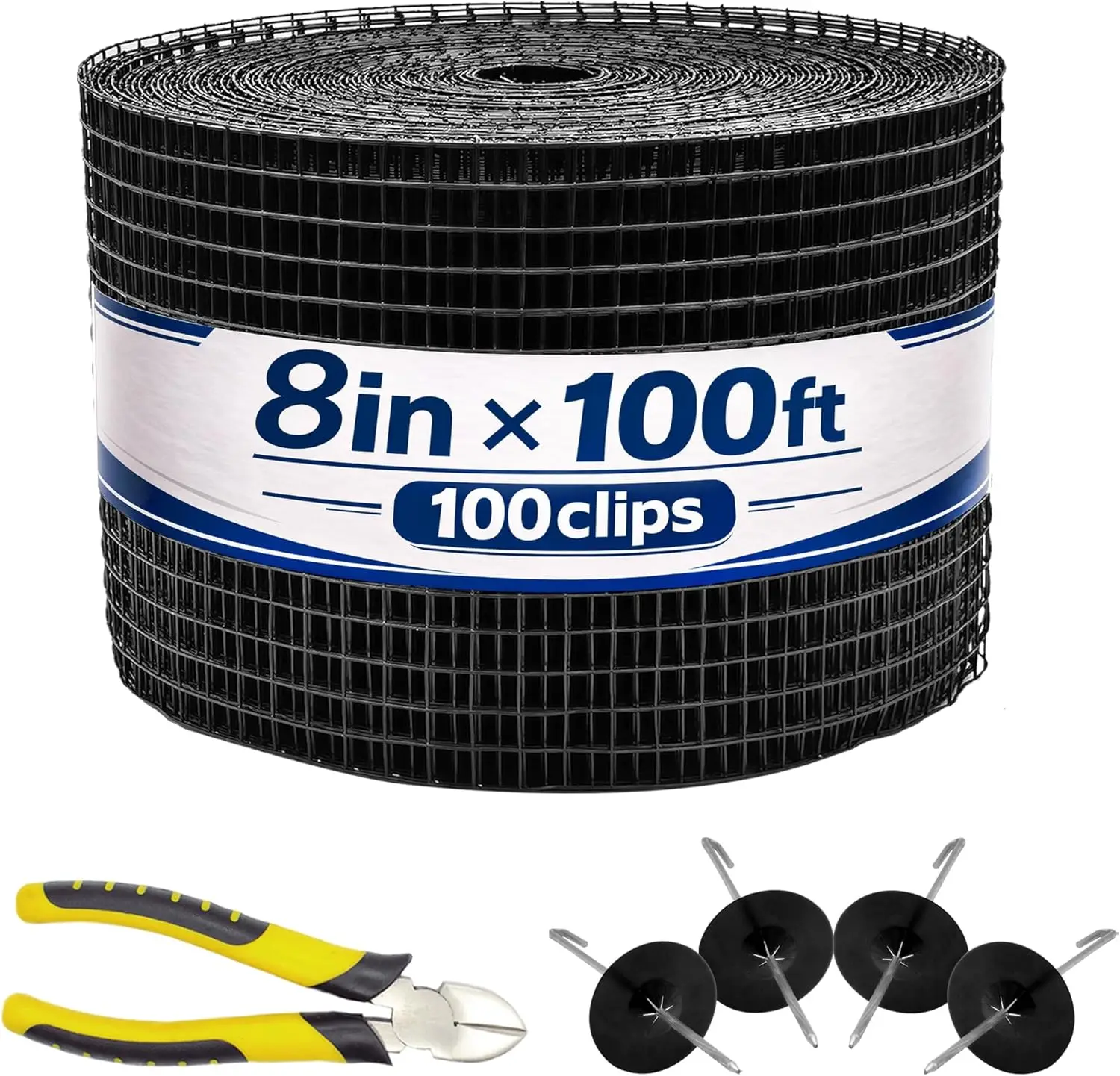 

8 Inch X 100FT Solar Panel Bird Guard with 100 Clips - Rust-Proof Mesh Screen for Rooftop Panels