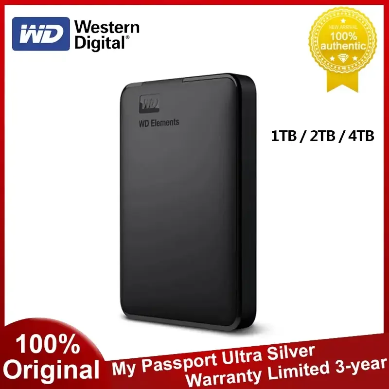 WD Western Digital Mobile Hard Disk 6TB 5TB 4TB 2TB 1TB External HDD 2.5" Hard Drive Large-capacity Mechanical USB3.0 Hard Drive