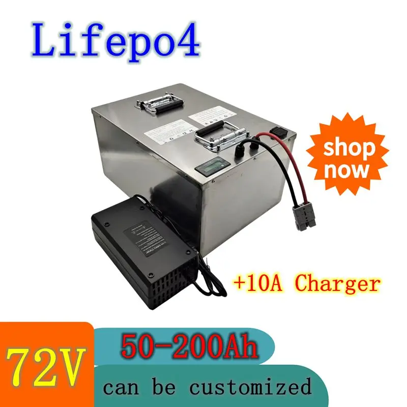 

Lifepo4 72V 50Ah 60Ah 70Ah 80Ah 100Ah 150Ah 180Ah 200Ah Lithium Battery for Scooter Motorcycle Tricycle Electric Four-Wheels Car