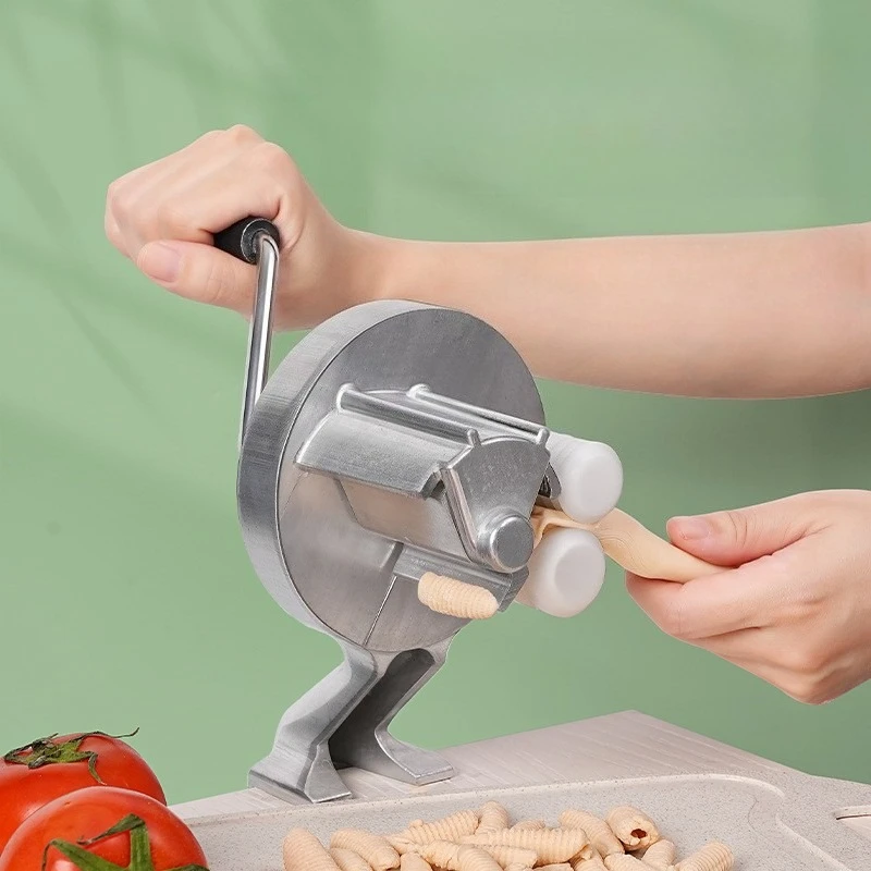 Máquina Manual para hacer Cavatelli, máquina portátil para hacer macarrones, máquina Manual para hacer Pasta con diseño ergonómico de manivela, prensado de fideos