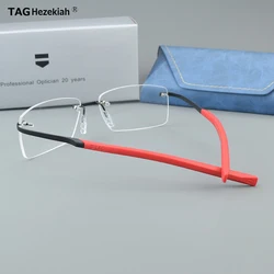 TAG Hezekiah Titanium Glasses Frame Men TH0382 Retro Square Eyeglasses Eyewear Myopia Optical Prescription Ultralight spectacle
